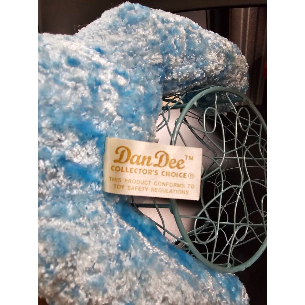 Vintage 1990s Dan Dee Blue Easter Bunny with Wire Basket - NWT - Picture 2 of 10